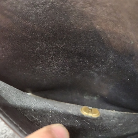 Vintage COACH Stewardess 9525 Brass Black Leather Crossbody Bag Costa Rica - Picture 14 of 16